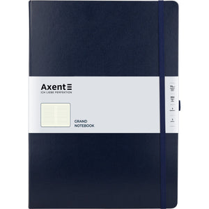 Notizbuch Axent Partner Grand 8203-02-A, A4, 210x295 mm, 100 Blatt, kariert, harter Einband, dunkelblau