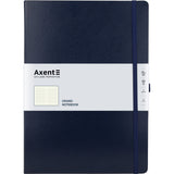 Notizbuch Axent Partner Grand 8203-02-A, A4, 210x295 mm, 100 Blatt, kariert, harter Einband, dunkelblau