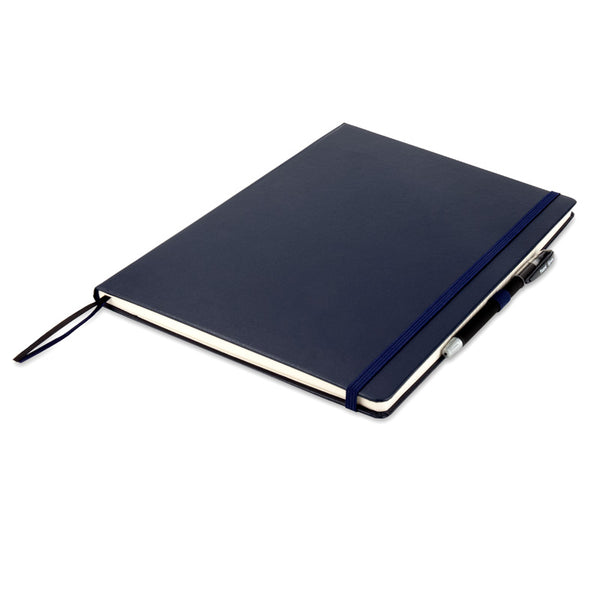 Notizbuch Axent Partner Grand 8203-02-A, A4, 210x295 mm, 100 Blatt, kariert, harter Einband, dunkelblau