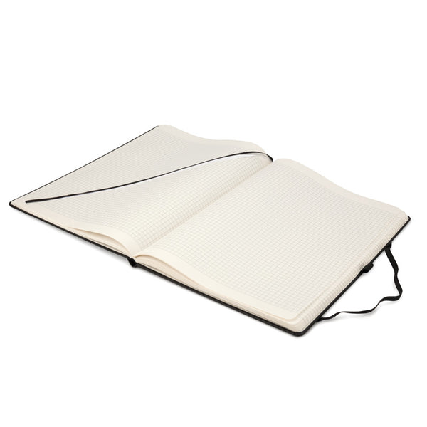 Notizbuch Axent Partner Grand 8203-01-A, A4, 210x295 mm, 100 Blatt, kariert, harter Einband, schwarz