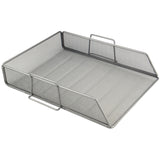 Document tray Axent 2123-03-A, horizontal, 80x280x340 mm, metal, silver