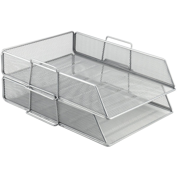Document tray Axent 2123-03-A, horizontal, 80x280x340 mm, metal, silver