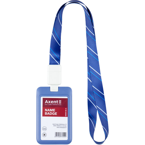 Vertikaler Badge-Slider Axent 4500V-02-A 54x85 mm, blau
