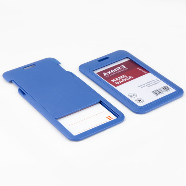 Vertikaler Badge-Slider Axent 4500V-02-A 54x85 mm, blau