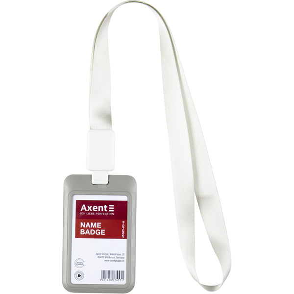 Vertikaler Badge-Slider Axent 4500V-03-A 54x85 mm, grau