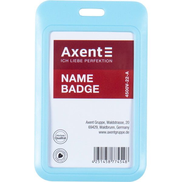 Vertikaler Badge-Slider Axent 4500V-22-A 54x85 mm, blau