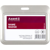 Name badge Axent 4500H-03-A, vertical, PP, grey