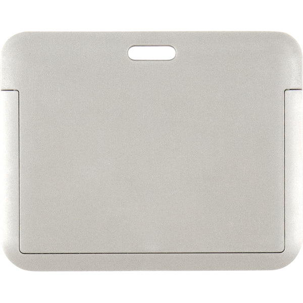 Name badge Axent 4500H-03-A, vertical, PP, grey