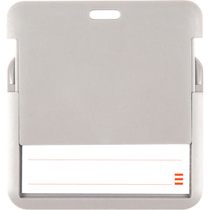 Name badge Axent 4500H-03-A, vertical, PP, grey