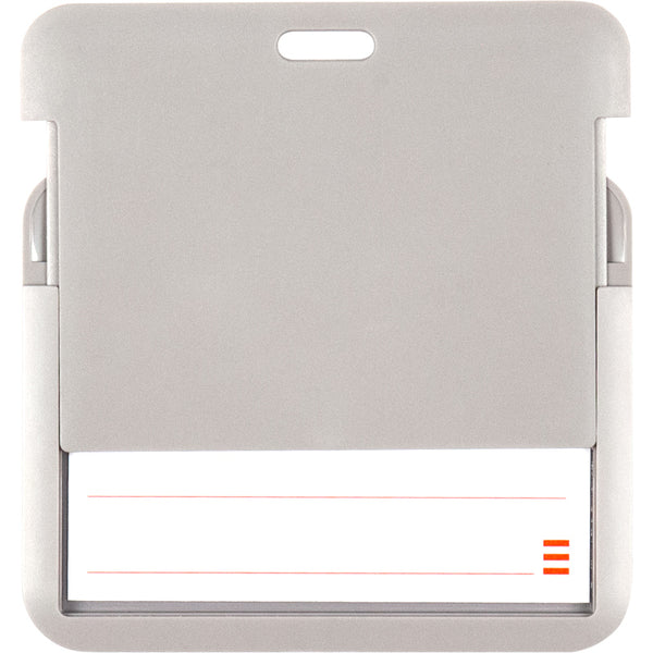 Name badge Axent 4500H-03-A, vertical, PP, grey
