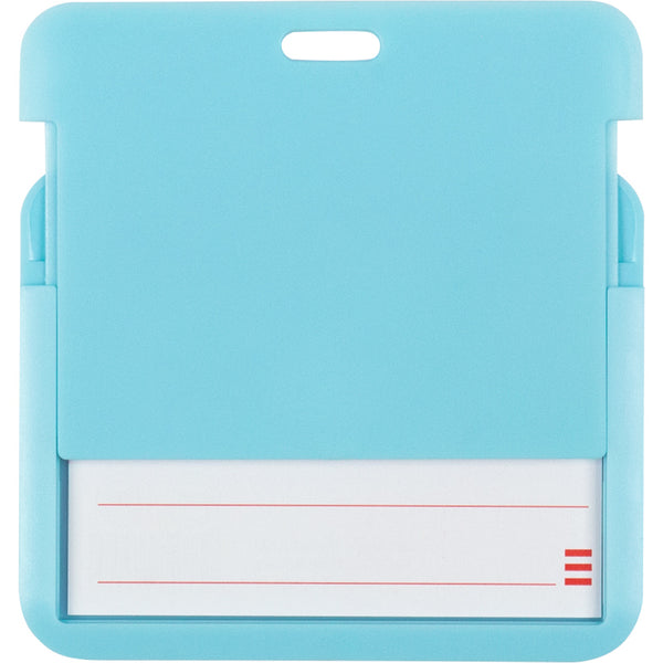 Name badge Axent 4500H-22-A, vertical, PP, light blue