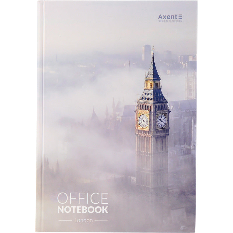 Notizbuch Axent City London 8423-21-A, A4, 210x295 mm, 192 Blatt, kariert, harter umschlag