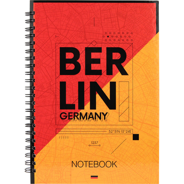 Spiralnotizbuch Axent Flags Berlin 8032-05-A, A5