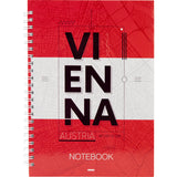 Spiralnotizbuch Axent Flags Vienna 8032-07-A, A5