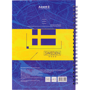 Spiralnotizbuch Axent Flags Stockholm 8032-08-A, A5
