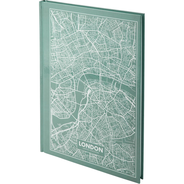 Notizbuch Axent Maps London 8422-516-A, A4, 210x295 mm, 96 Blatt, kariert, feste Deckung, türkis