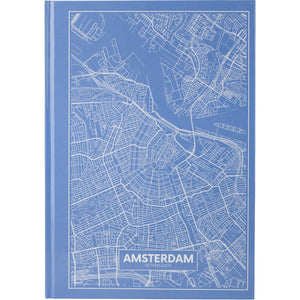 Notizbuch Axent Maps Amsterdam 8422-507-A, A4, 210x295 mm, 96 Blatt, kariert, harte Deckung, blau