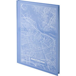 Notizbuch Axent Maps Amsterdam 8422-507-A, A4, 210x295 mm, 96 Blatt, kariert, harte Deckung, blau