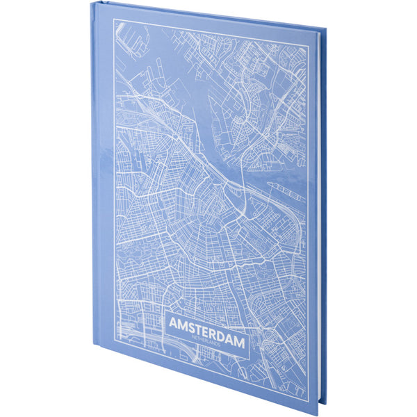Notizbuch Axent Maps Amsterdam 8422-507-A, A4, 210x295 mm, 96 Blatt, kariert, harte Deckung, blau