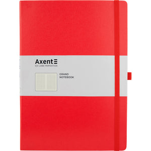 Notizbuch Axent Partner Grand 8203-06-A, A4, 210x295 mm, 100 Blatt, kariert, feste Abdeckung, rot