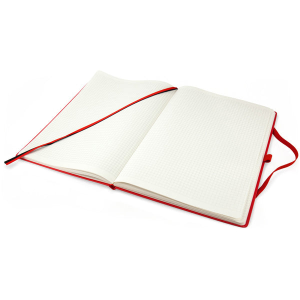 Notizbuch Axent Partner Grand 8203-06-A, A4, 210x295 mm, 100 Blatt, kariert, feste Abdeckung, rot