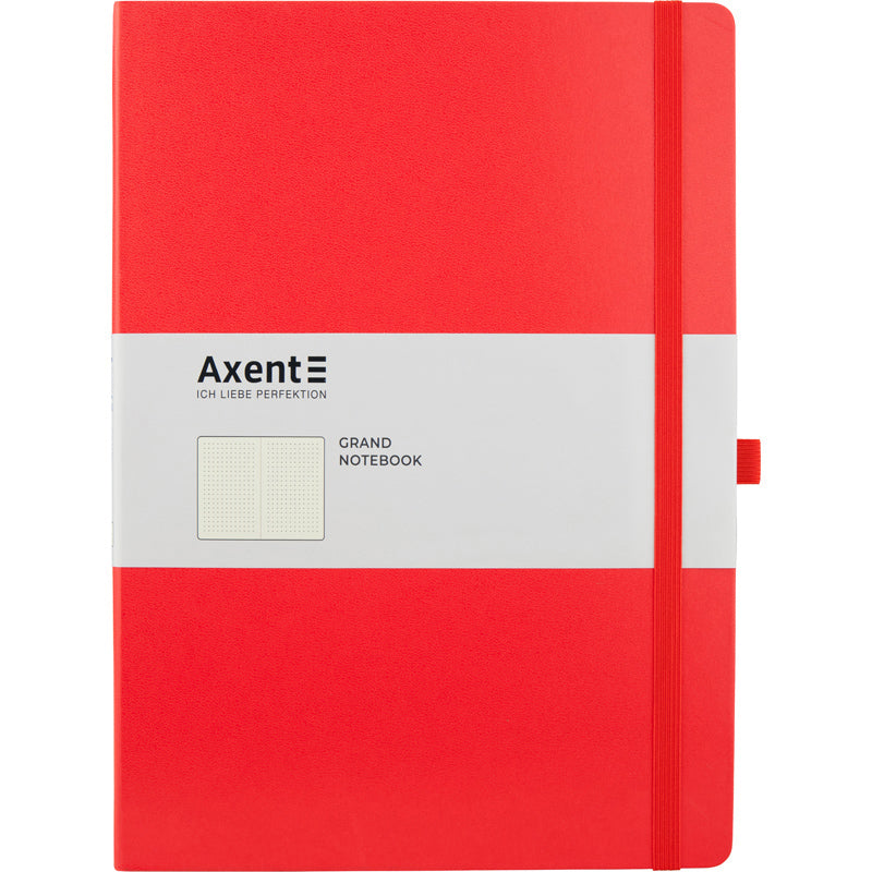 Notizbuch Axent Partner Grand 8303-06-A, A4, 210x295 mm, 100 Blatt, Punkt, Hardcover, rot