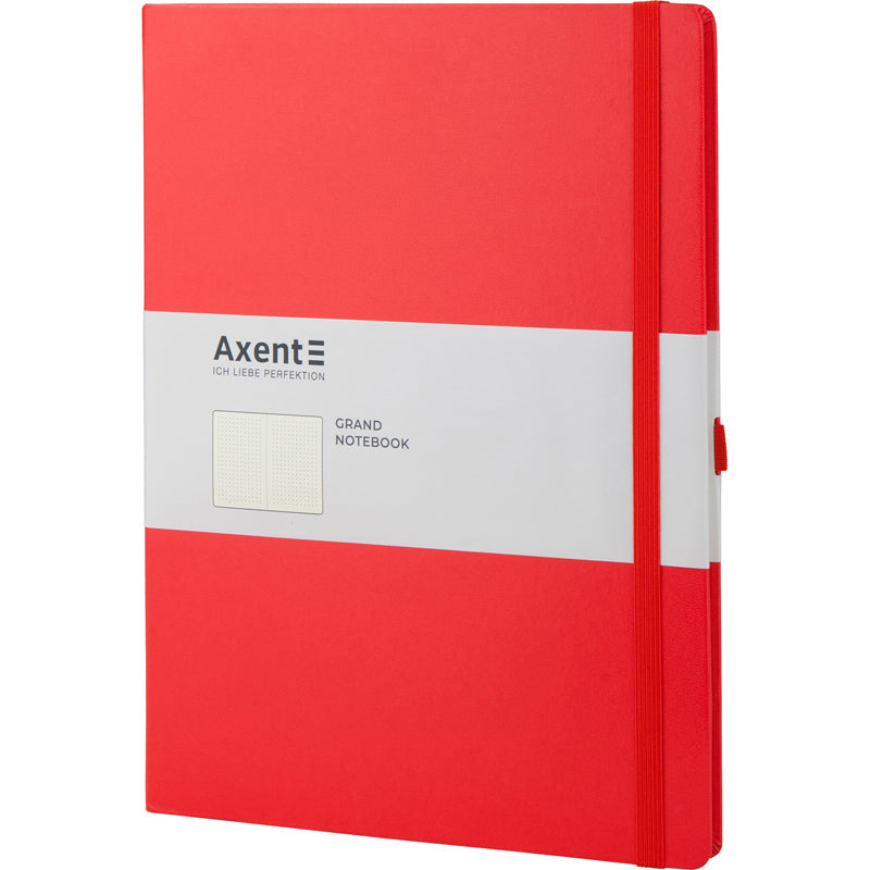 Notizbuch Axent Partner Grand 8303-06-A, A4, 210x295 mm, 100 Blatt, Punkt, Hardcover, rot