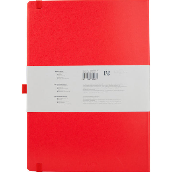 Notizbuch Axent Partner Grand 8303-06-A, A4, 210x295 mm, 100 Blatt, Punkt, Hardcover, rot