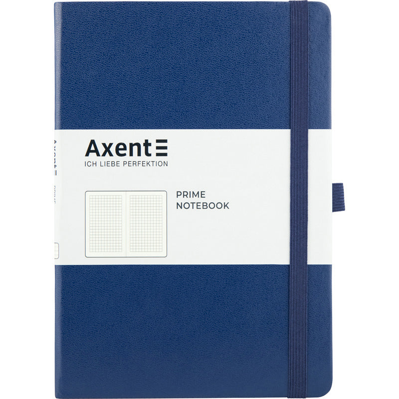 Notizbuch Axent Partner Prime 8305-02-A, A5, 145x210 mm, 96 Blätter, kariert, harter umschlag, dunkelblau