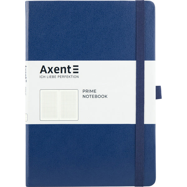 Notizbuch Axent Partner Prime 8305-02-A, A5, 145x210 mm, 96 Blätter, kariert, harter umschlag, dunkelblau