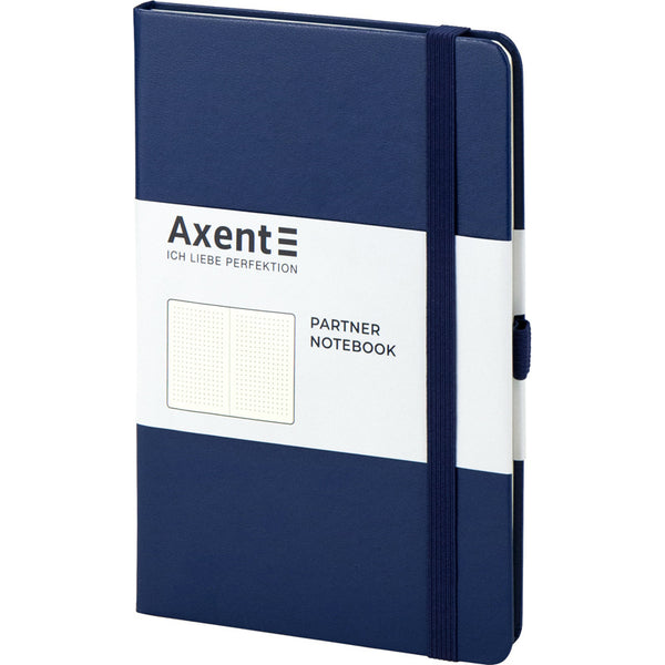 Kladde Axent Partner 8306-02-A, A5-, 125x195 mm, 96 Blätter, punkt, harter umschlag, dunkelblau