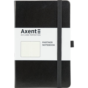 Kladde Axent Partner 8306-01-A, A5-, 125x195 mm, 96 Blätter, punkt, harter umschlag, schwarz