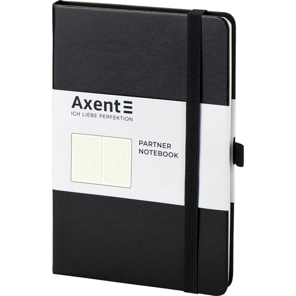 Kladde Axent Partner 8306-01-A, A5-, 125x195 mm, 96 Blätter, punkt, harter umschlag, schwarz