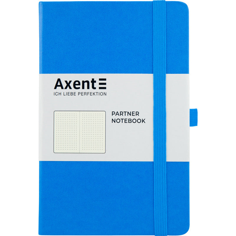 Kladde Axent Partner 8306-07-A, A5-, 125x195 mm, 96 Blätter, punkt, harter umschlag, blau