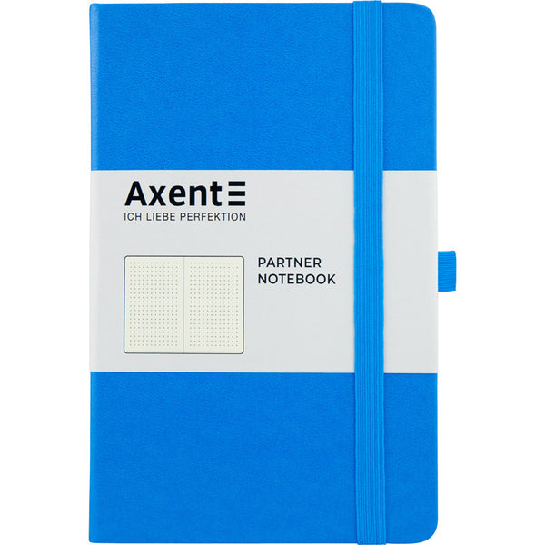 Kladde Axent Partner 8306-07-A, A5-, 125x195 mm, 96 Blätter, punkt, harter umschlag, blau