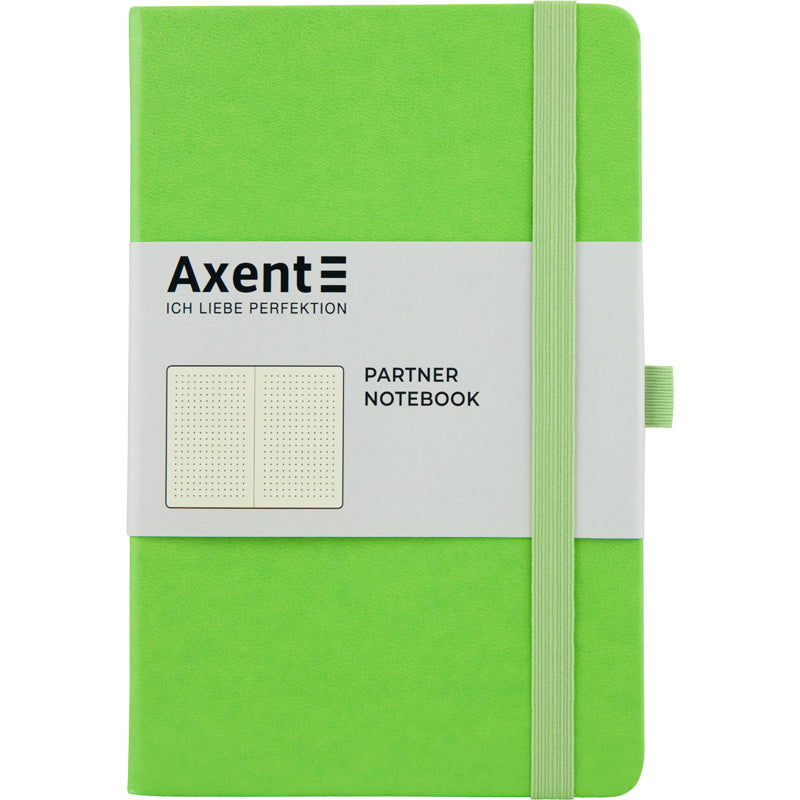 Kladde Axent Partner 8306-09-A, A5-, 125x195 mm, 96 Blätter, punkt, harter umschlag, grün
