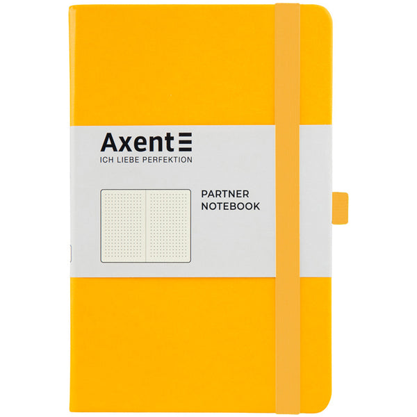 Kladde Axent Partner 8306-08-A, A5-, 125x195 mm, 96 Blätter, punkt, harter umschlag, gelb
