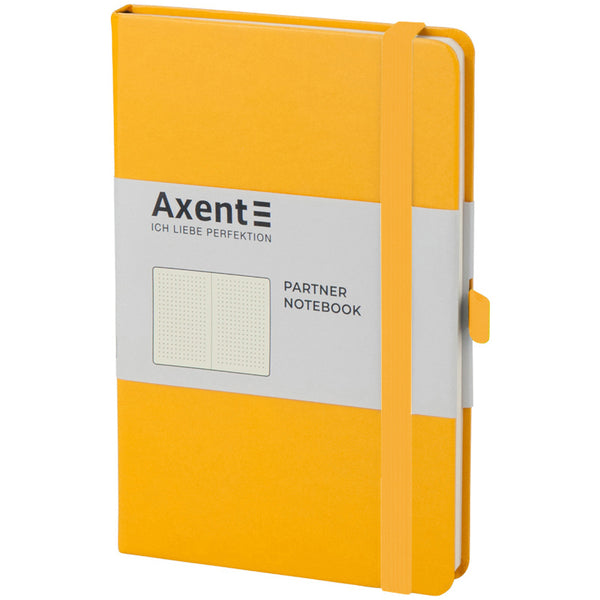 Kladde Axent Partner 8306-08-A, A5-, 125x195 mm, 96 Blätter, punkt, harter umschlag, gelb