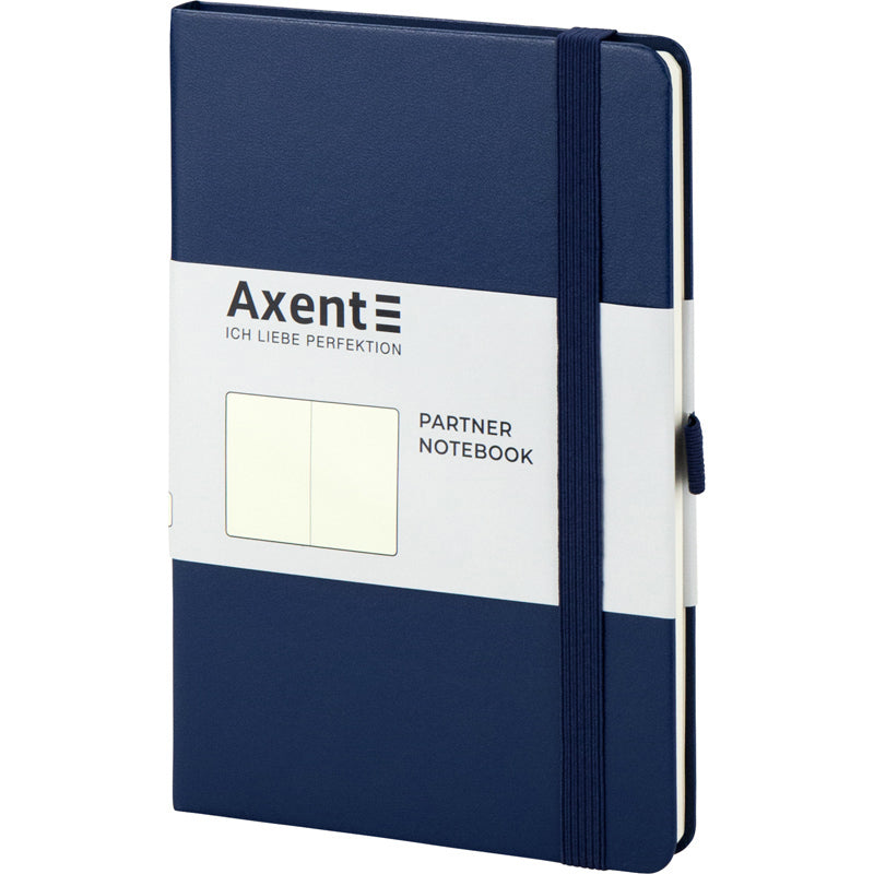 Notizbuch Axent Partner 8307-02-A, A5-, 125x195 mm, 96 Blatt, unliniert, harter umschlag, dunkelblau