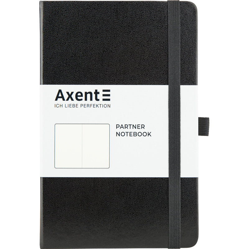 Notizbuch Axent Partner 8307-01-A, A5-, 125x195 mm, 96 Blatt, unliniert, harter umschlag, schwarz