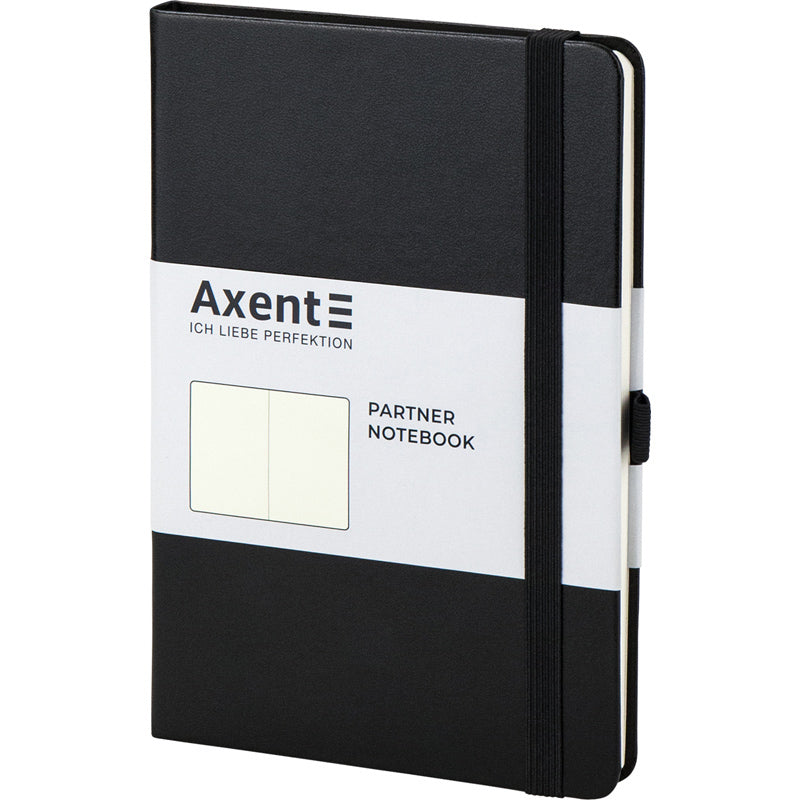 Notizbuch Axent Partner 8307-01-A, A5-, 125x195 mm, 96 Blatt, unliniert, harter umschlag, schwarz