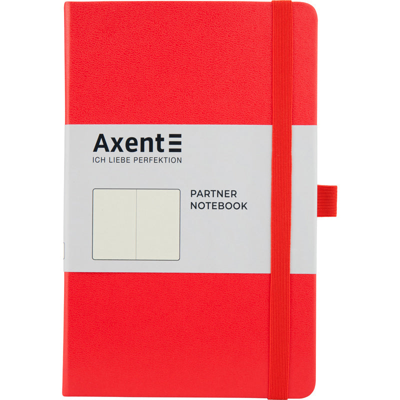 Notizbuch Axent Partner 8307-05-A, A5-, 125x195 mm, 96 Blatt, unliniert, harter umschlag, rot