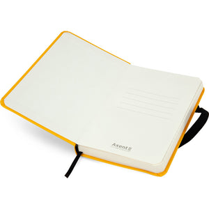 Notizbuch Axent Partner 8301-08-A, A6-, 95x140 mm, 96 Blätter, kariert, harter umschlag, gelb