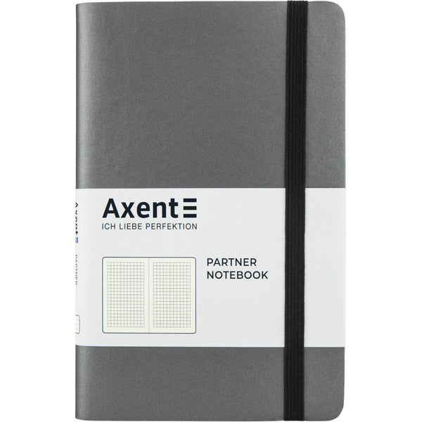 Notebook Axent Partner Soft 8206-15-A, 125*195 mm, 96 sheets, squared, silver