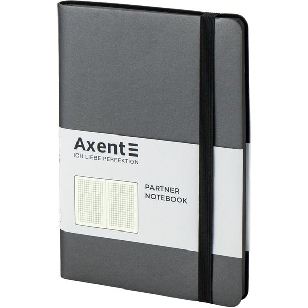 Notebook Axent Partner Soft 8206-15-A, 125*195 mm, 96 sheets, squared, silver