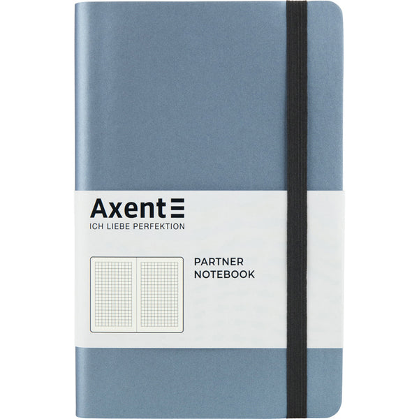 Notebook Axent Partner Soft 8206-14-A, 125*195 mm, 96 sheets, squared, silver-blue