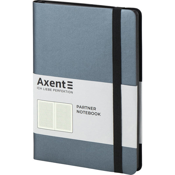 Notebook Axent Partner Soft 8206-14-A, 125*195 mm, 96 sheets, squared, silver-blue