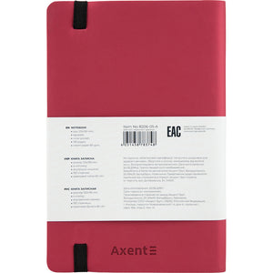 Notizbuch Axent Partner Soft 8206-05-A, A5-, 125x195 mm, 96 Blatt, Zelle, flexibler Einband, rot