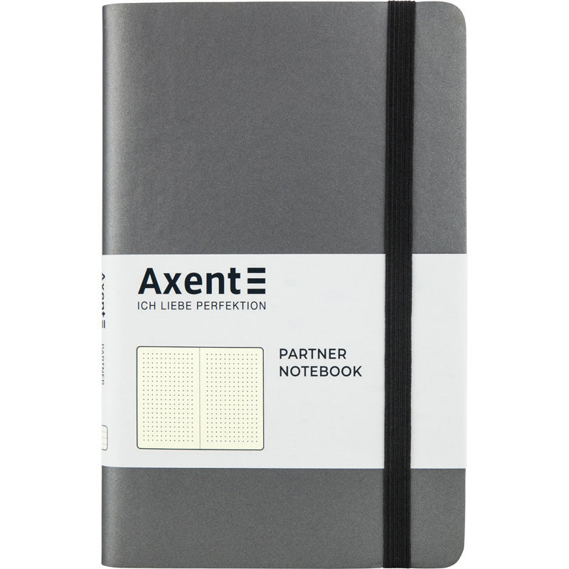 Notizbuch Axent Partner Soft 8310-15-A, A5-, 125x195 mm, 96 Blätter, punktiert, flexibler Einband, grau
