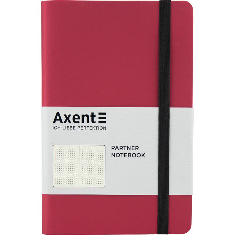 Notizbuch Axent Partner Soft 8310-05-A, A5-, 125x195 mm, 96 Blätter, punktiert, flexibler Einband, rot